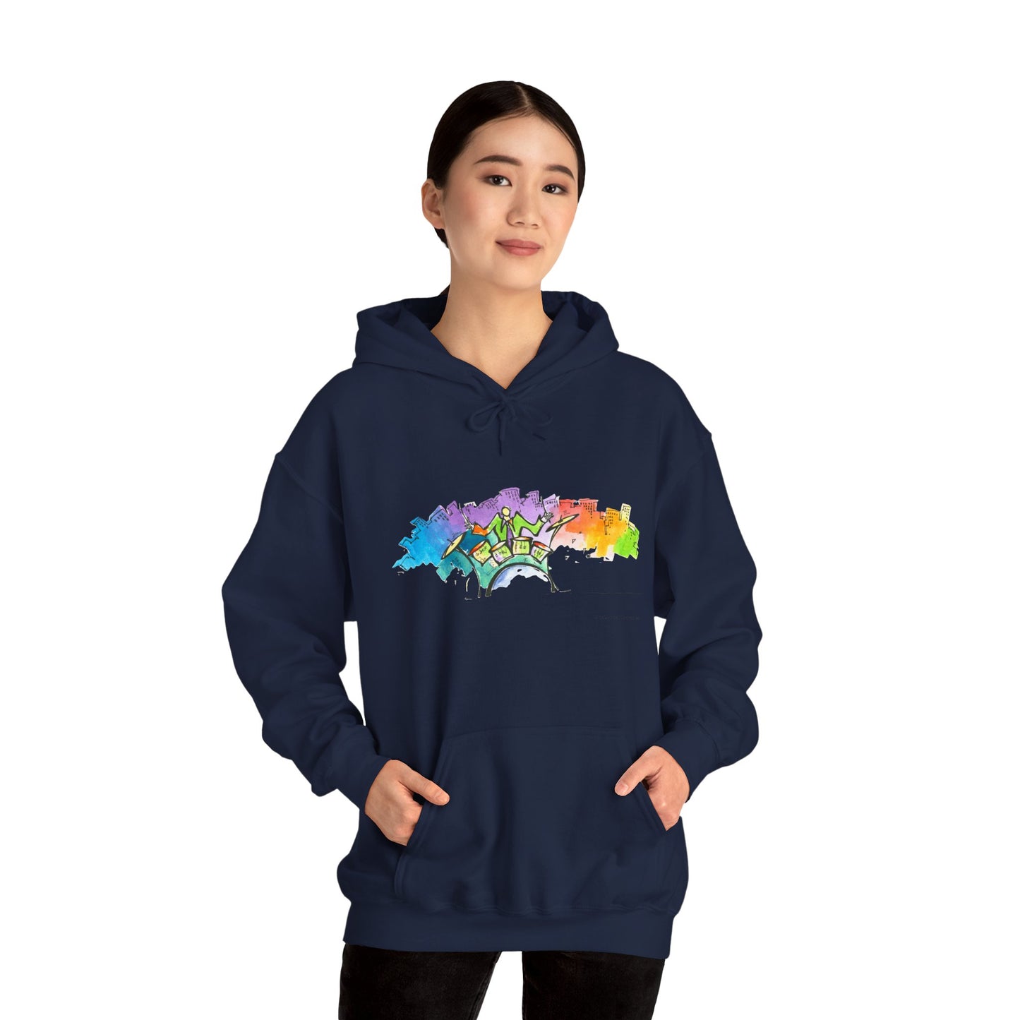 "Urban Pulse" Quincy Conwell From the Abstract Jazz Series Hooded Sweatshirt