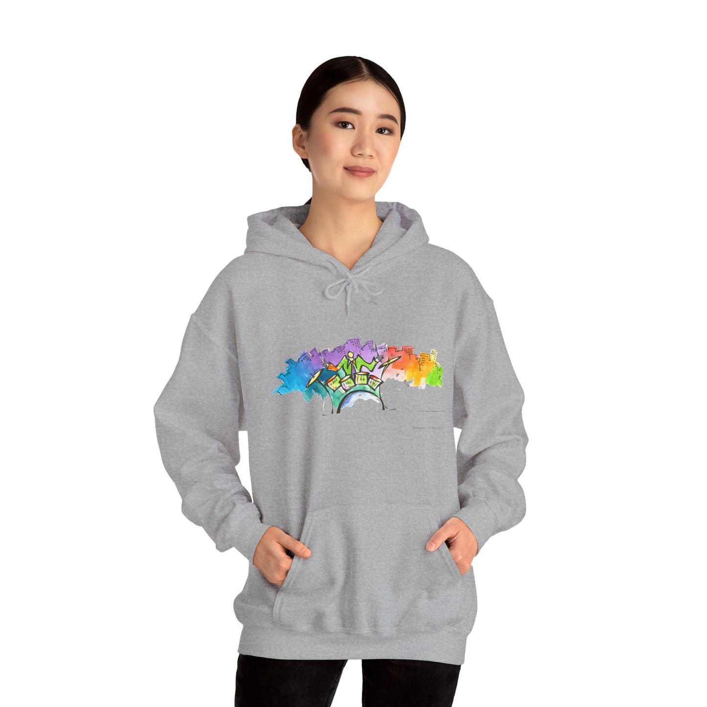 "Urban Pulse" Quincy Conwell From the Abstract Jazz Series Hooded Sweatshirt