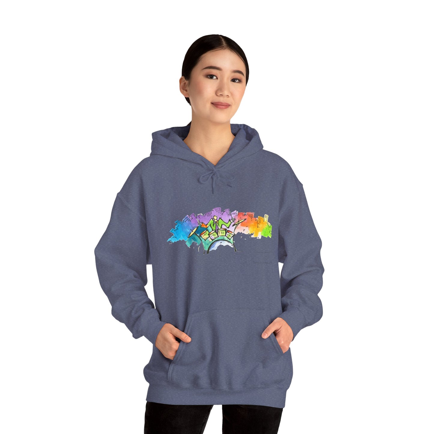 "Urban Pulse" Quincy Conwell From the Abstract Jazz Series Hooded Sweatshirt
