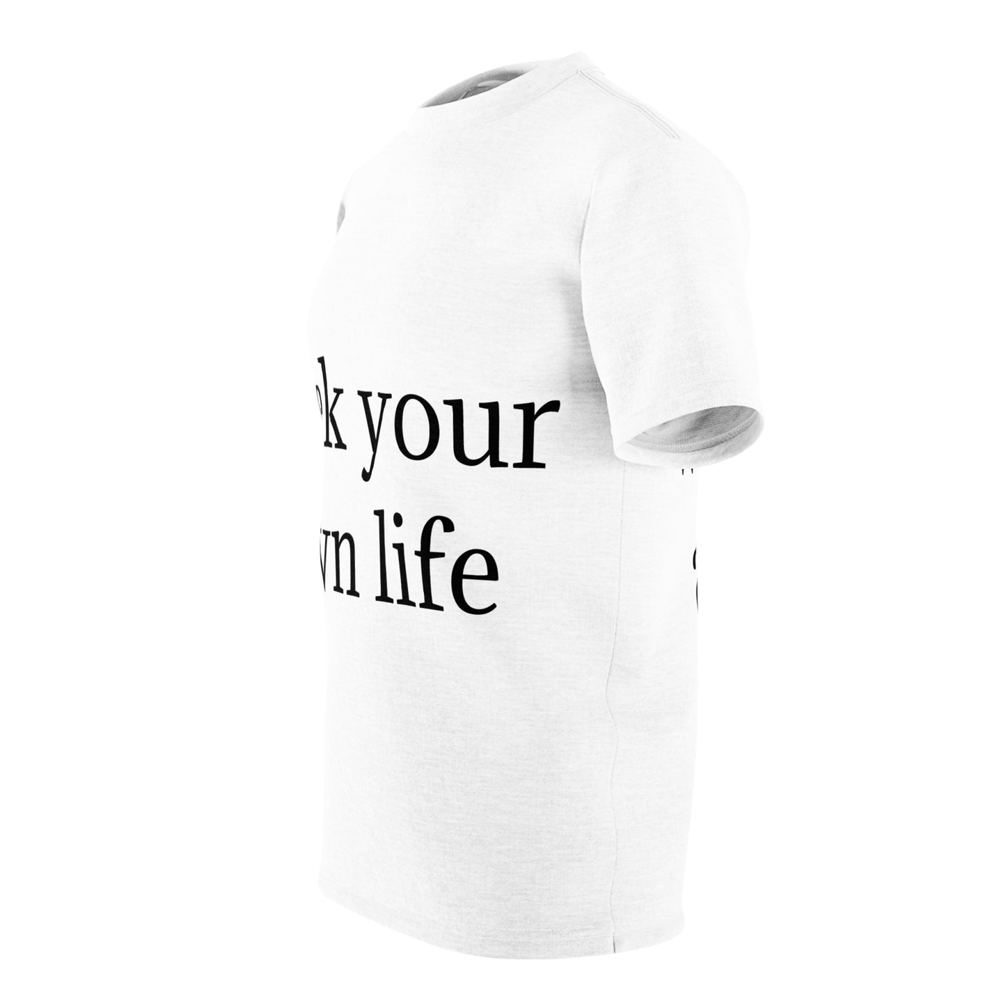 Seek Your Own Life. Stop Worrying about mine Unisex Cut & Sew Tee (AOP)
