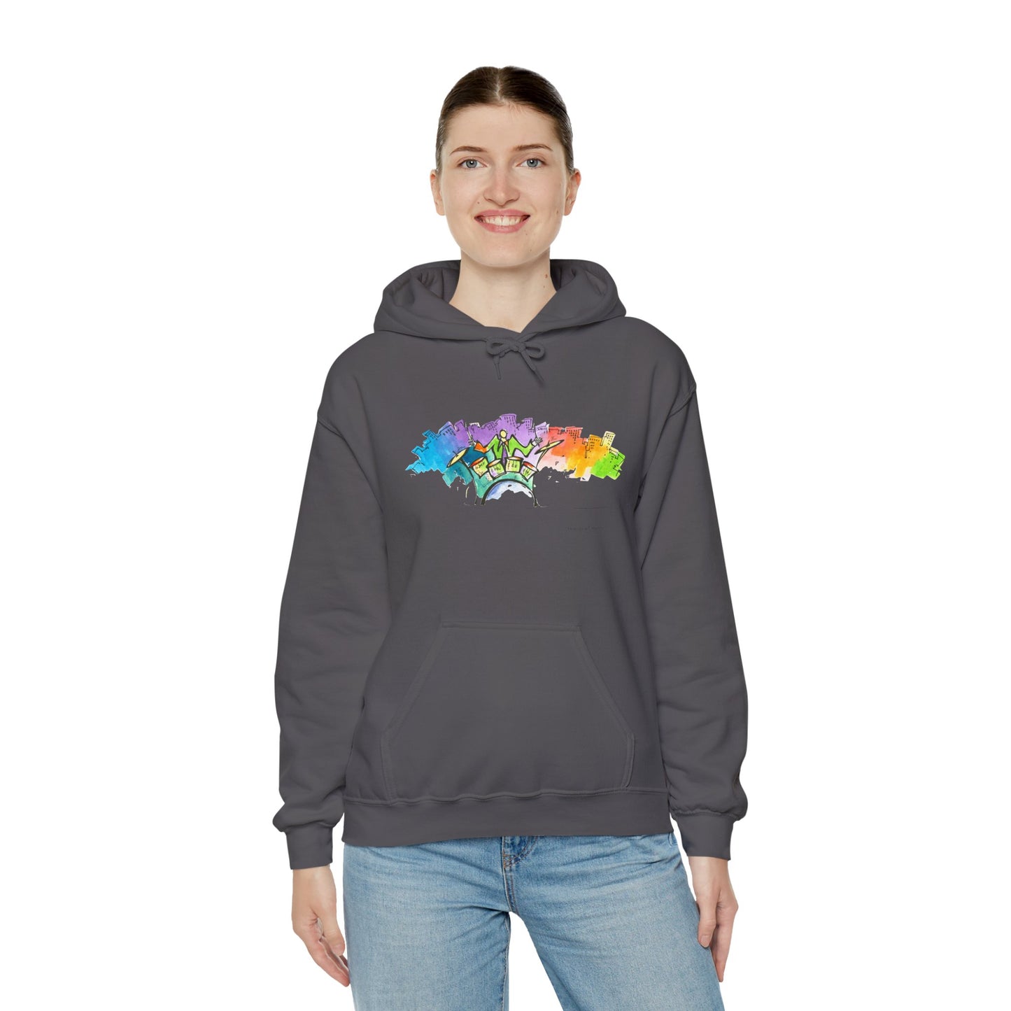 "Urban Pulse" Quincy Conwell From the Abstract Jazz Series Hooded Sweatshirt