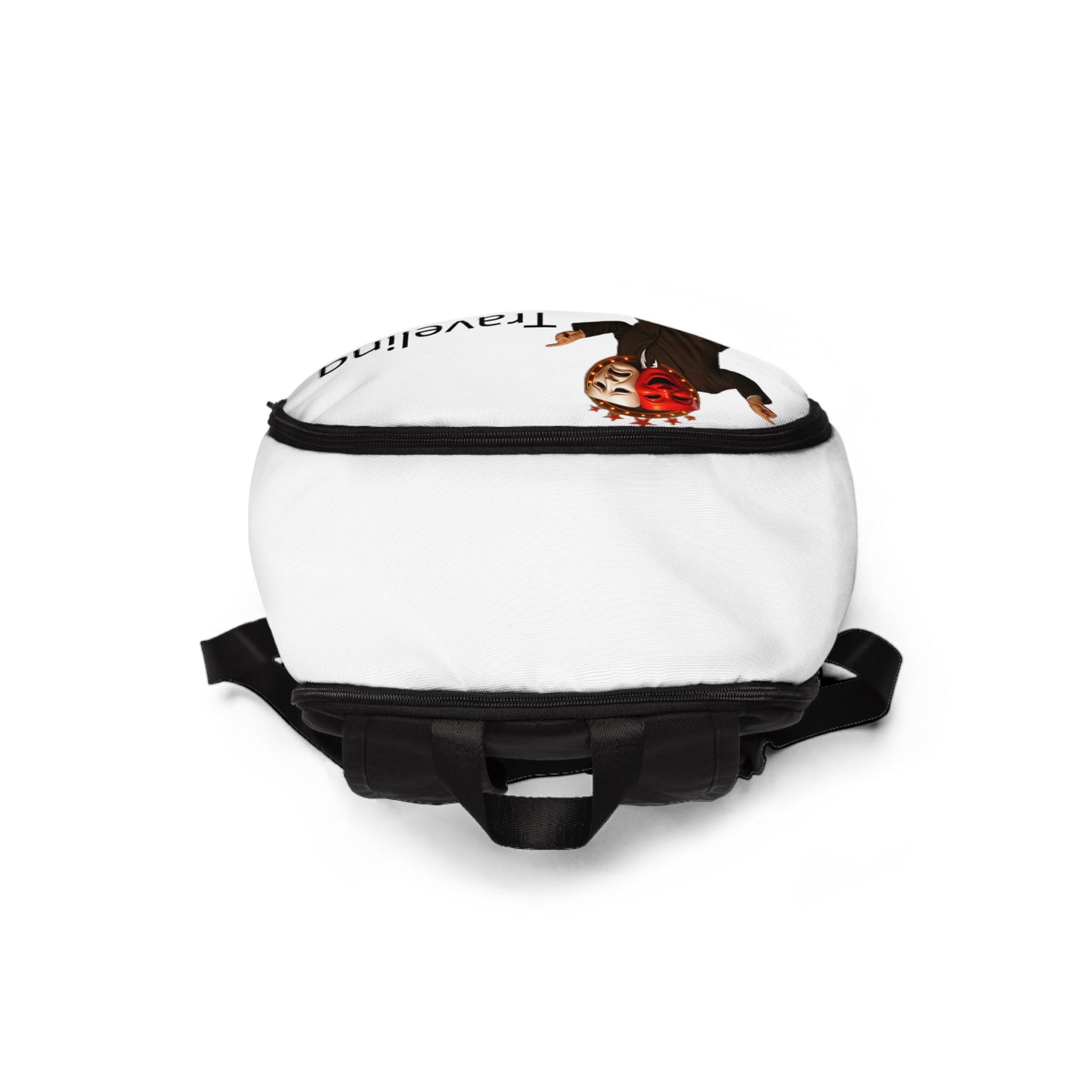 Traveling Actor Fabric Backpack - Perfect Gift for Theater Lovers, Drama Students, Actors; Ideal for School, Travel, and Everyday Use