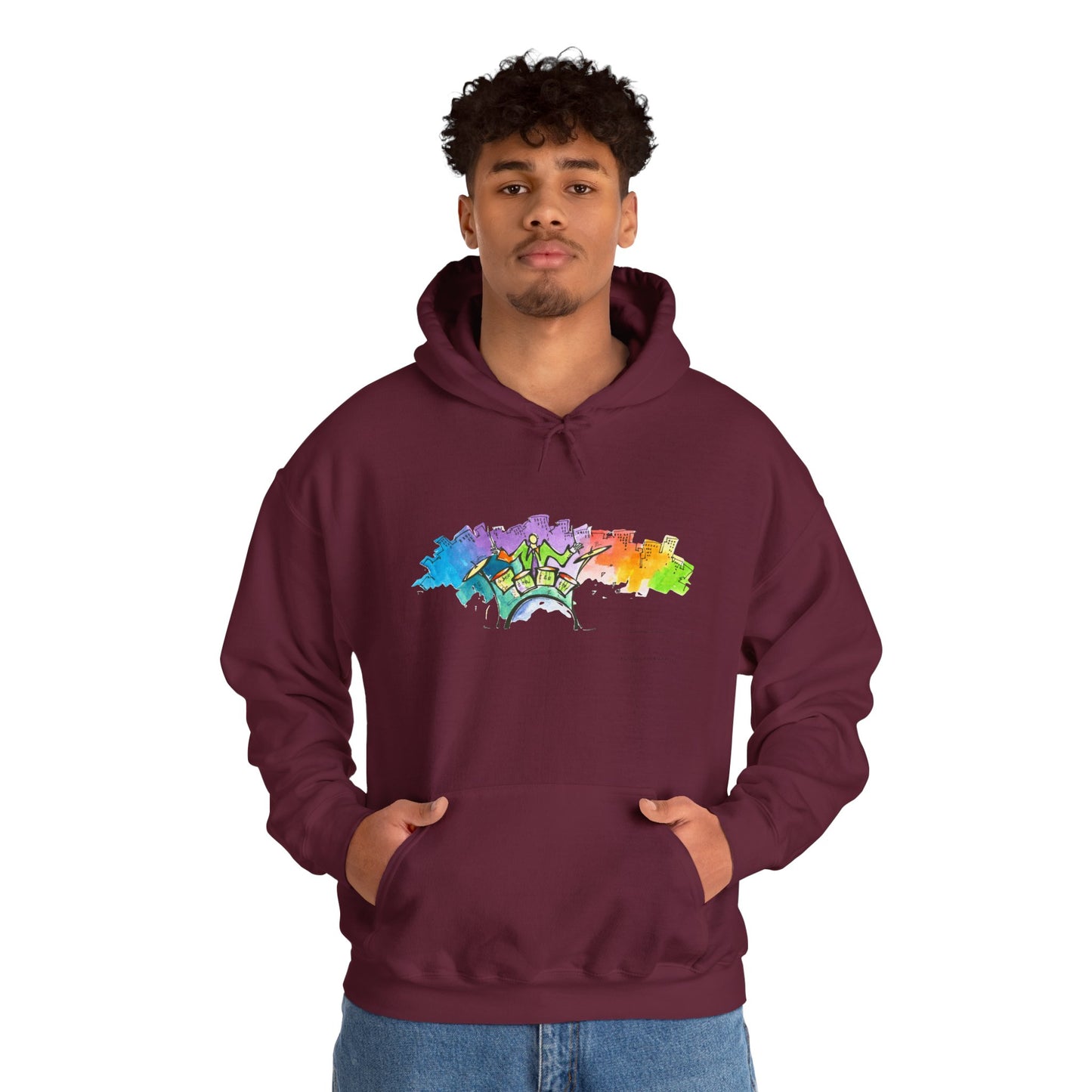 "Urban Pulse" Quincy Conwell From the Abstract Jazz Series Hooded Sweatshirt