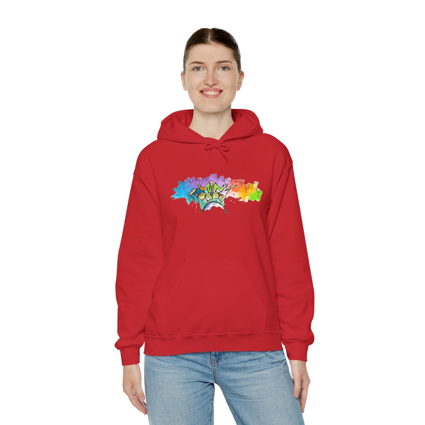 "Urban Pulse" Quincy Conwell From the Abstract Jazz Series  Hooded Sweatshirt