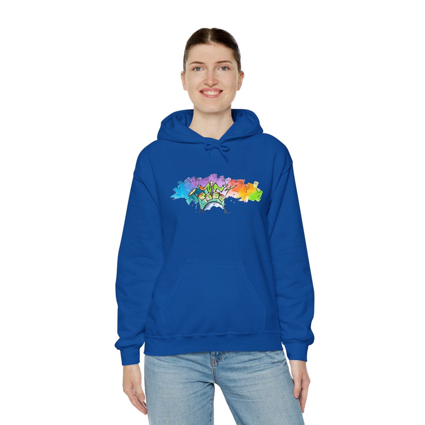 "Urban Pulse" Quincy Conwell From the Abstract Jazz Series  Hooded Sweatshirt