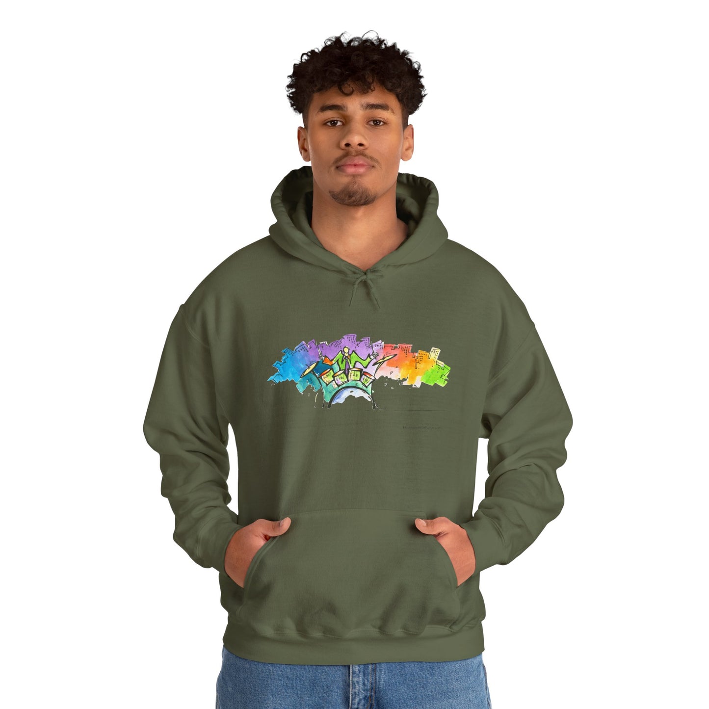 "Urban Pulse" Quincy Conwell From the Abstract Jazz Series  Hooded Sweatshirt