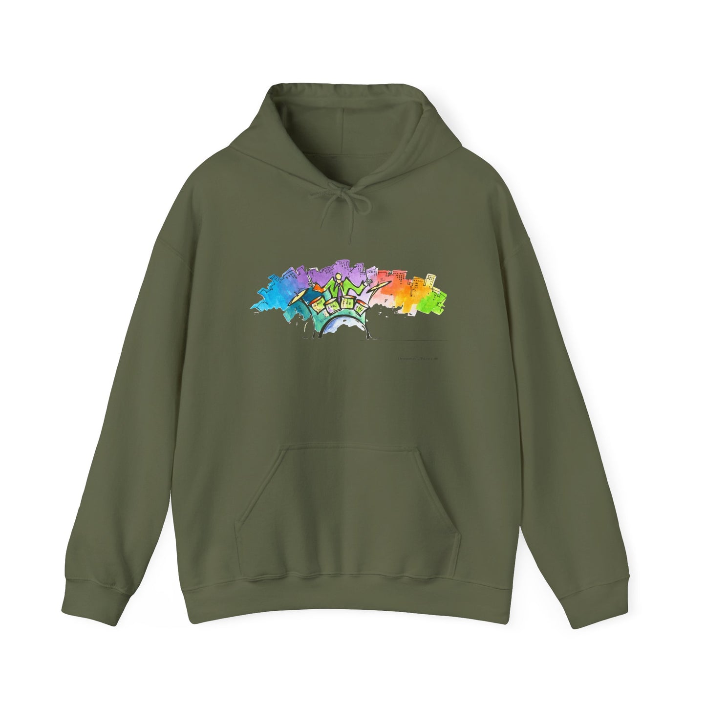 "Urban Pulse" Quincy Conwell From the Abstract Jazz Series  Hooded Sweatshirt