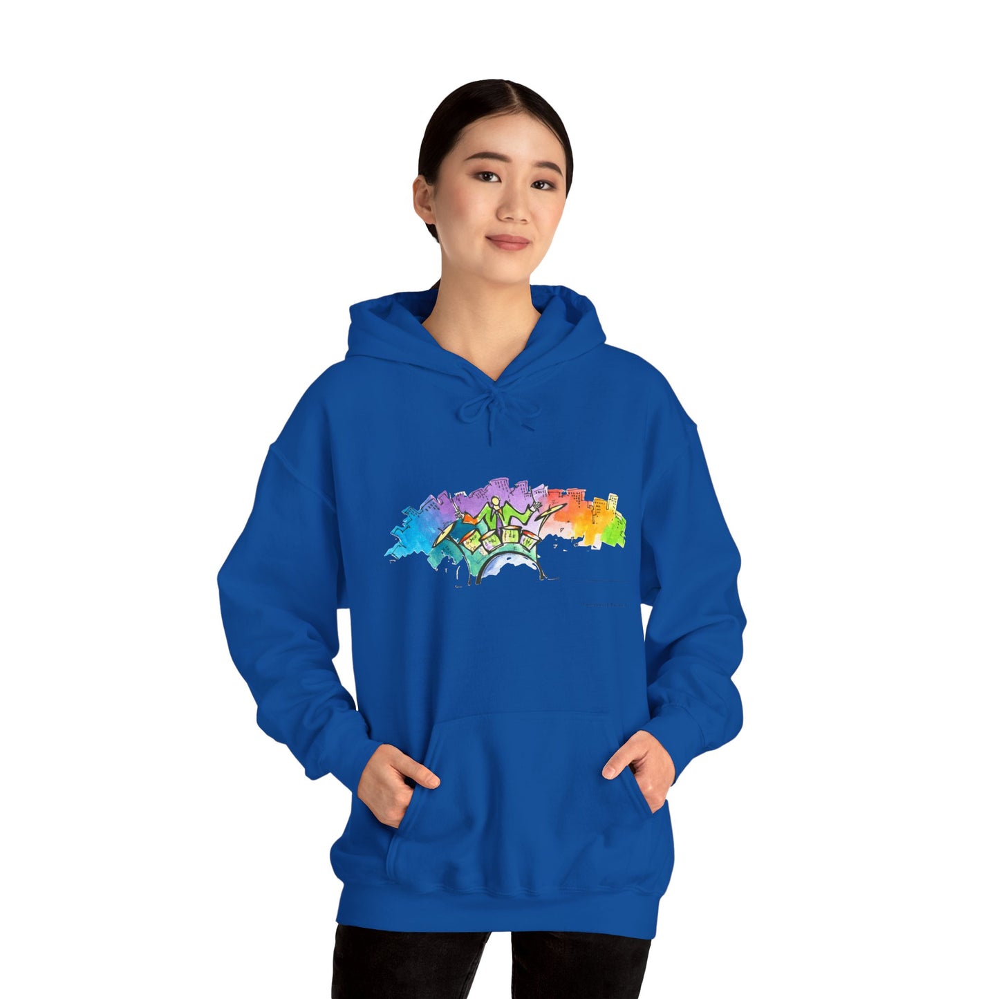 "Urban Pulse" Quincy Conwell From the Abstract Jazz Series  Hooded Sweatshirt