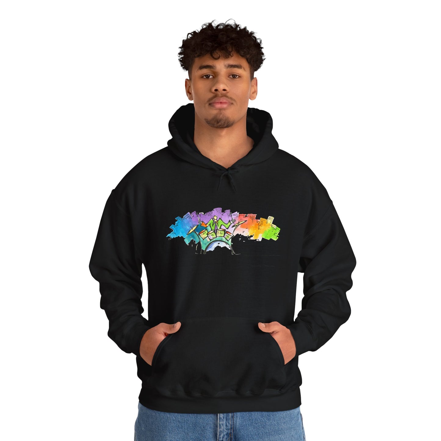 "Urban Pulse" Quincy Conwell From the Abstract Jazz Series  Hooded Sweatshirt
