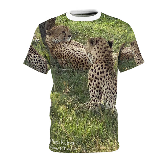 Masai Mara Cheetah's, Kenya  Unisex Cut & Sew Tee (AOP)