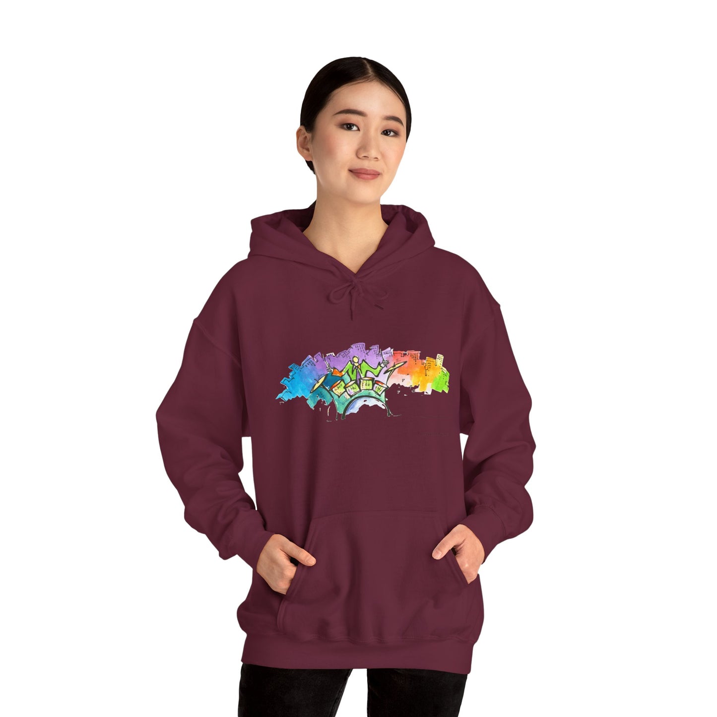 "Urban Pulse" Quincy Conwell From the Abstract Jazz Series  Hooded Sweatshirt