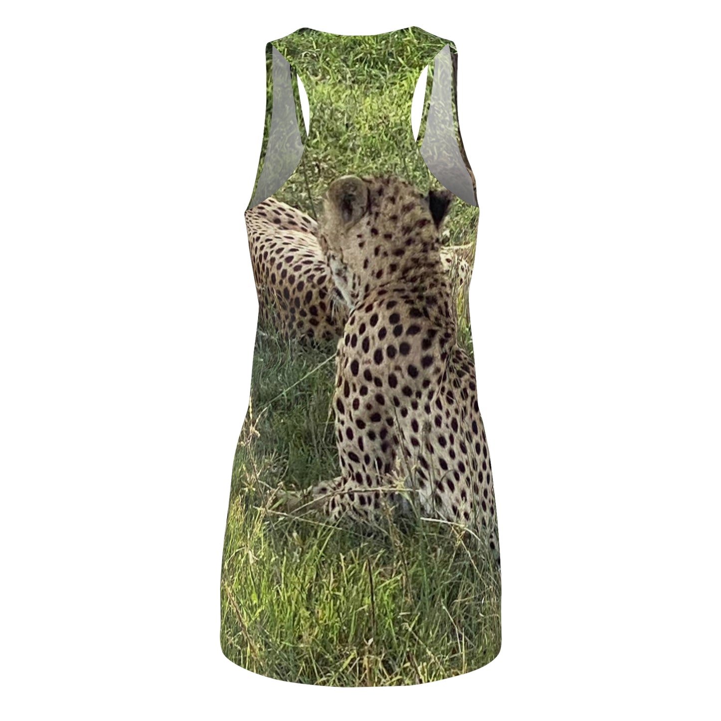 Masai Mara Cheetah's Kenya Women's Cut & Sew Racerback Dress (AOP)