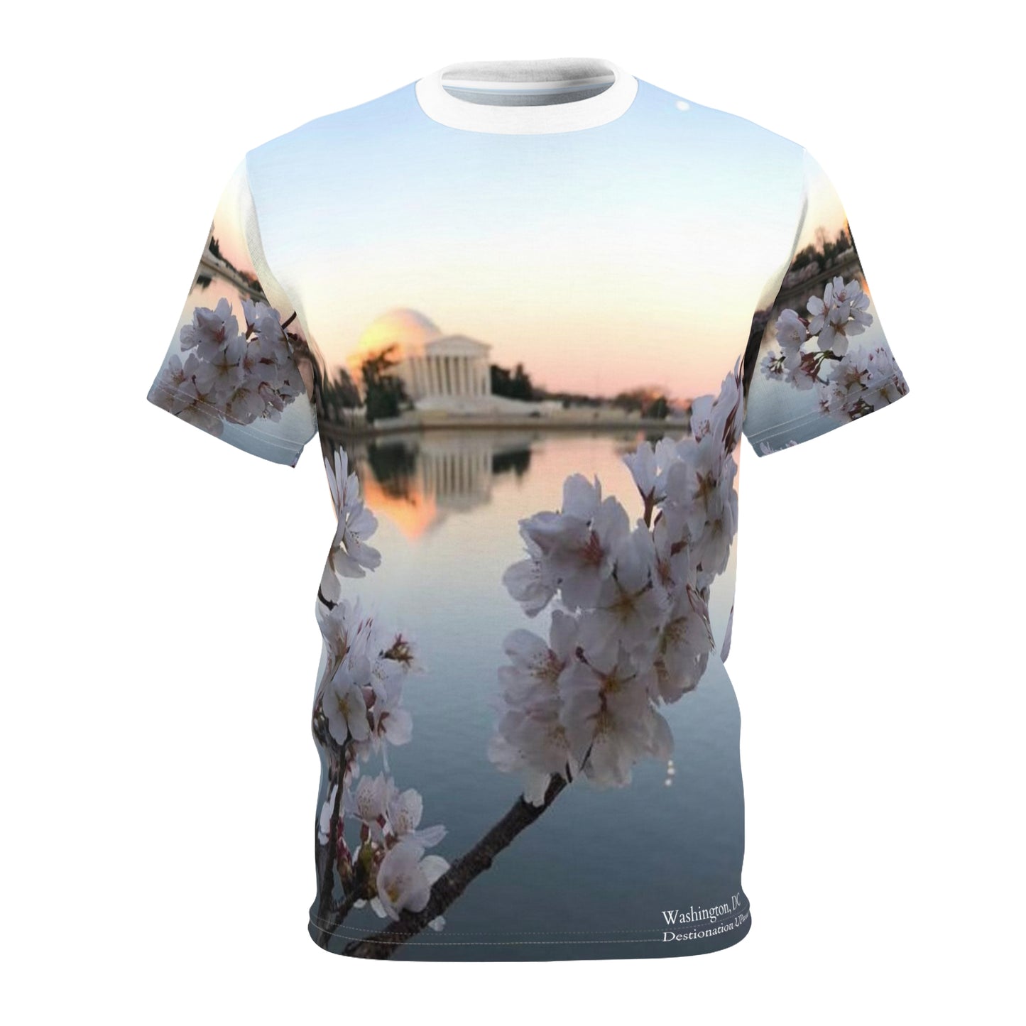 Washington, DC Cherry Blossoms Unisex Cut & Sew Tee (AOP)