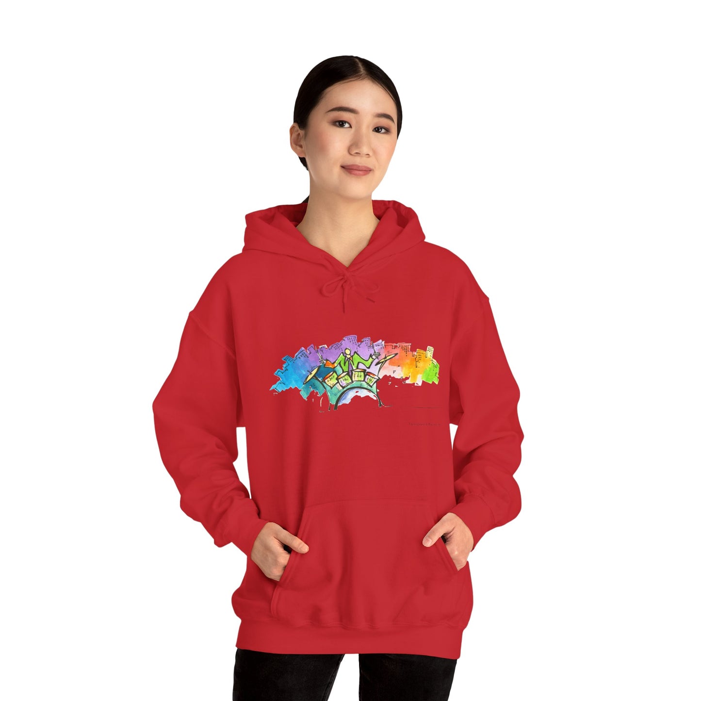 "Urban Pulse" Quincy Conwell From the Abstract Jazz Series  Hooded Sweatshirt