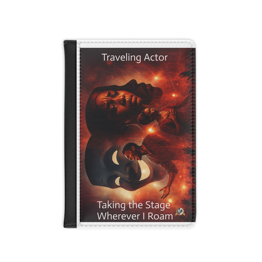 Traveling Actor Passport Cover | Personalized Travel Gift, Wanderlust Accessory, Actor's Journey, Traveling Keepsake, Unique Gift for Actors