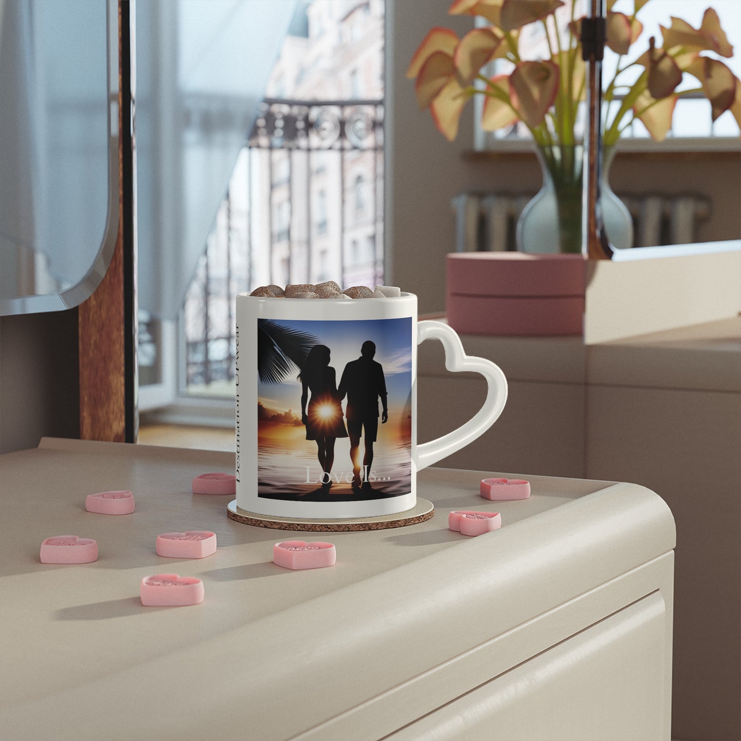 Love Is... Heart-Shaped Mug