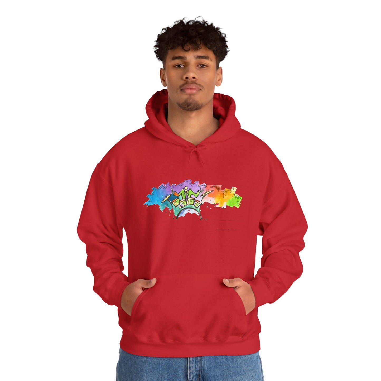 "Urban Pulse" Quincy Conwell From the Abstract Jazz Series  Hooded Sweatshirt