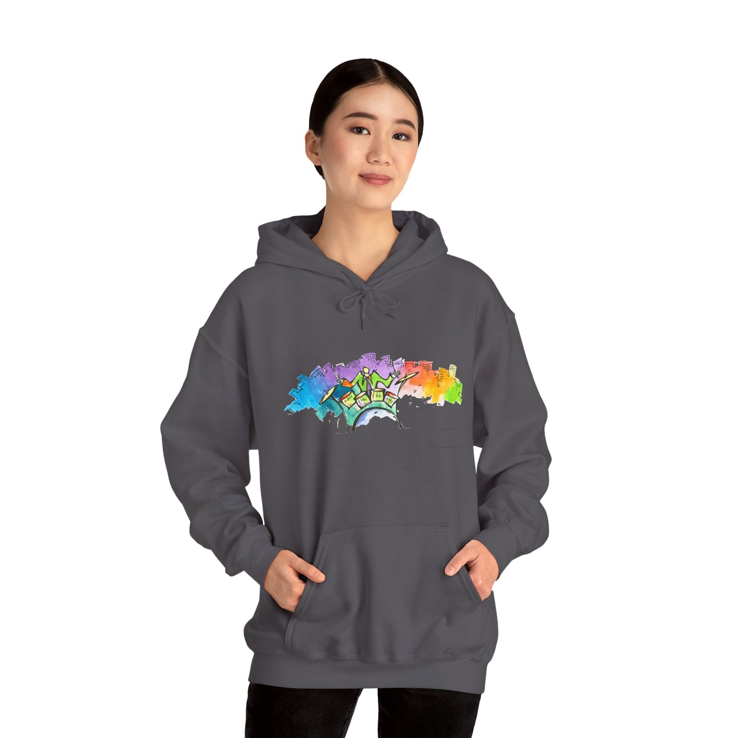 "Urban Pulse" Quincy Conwell From the Abstract Jazz Series  Hooded Sweatshirt