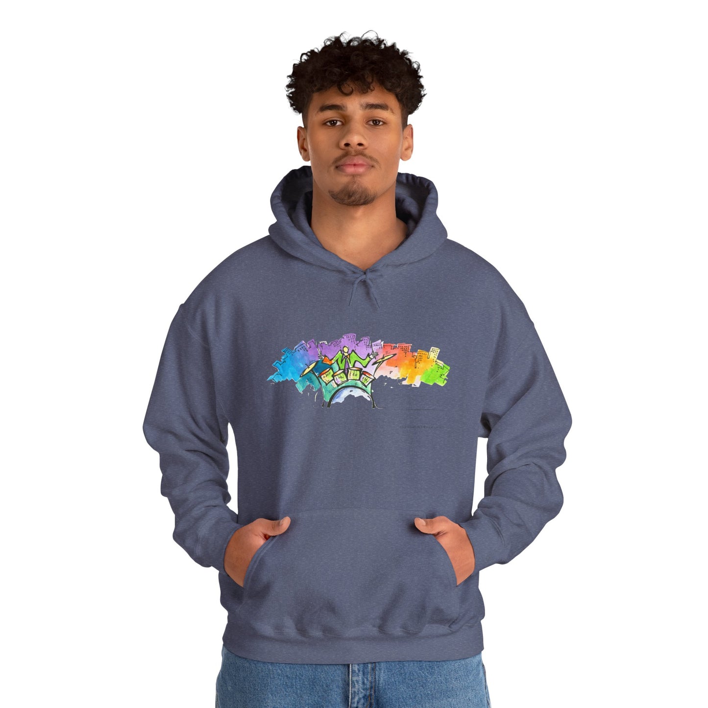 "Urban Pulse" Quincy Conwell From the Abstract Jazz Series  Hooded Sweatshirt