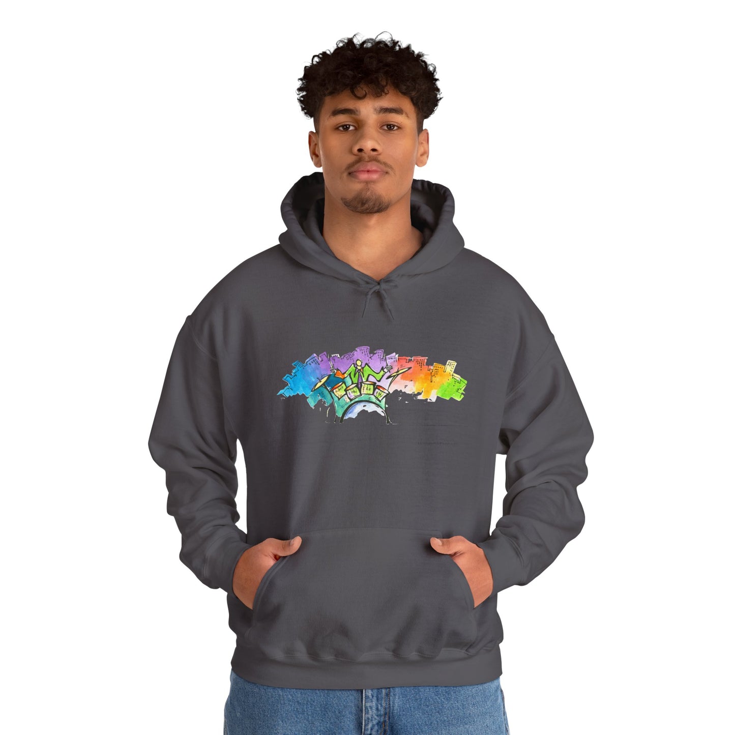 "Urban Pulse" Quincy Conwell From the Abstract Jazz Series  Hooded Sweatshirt
