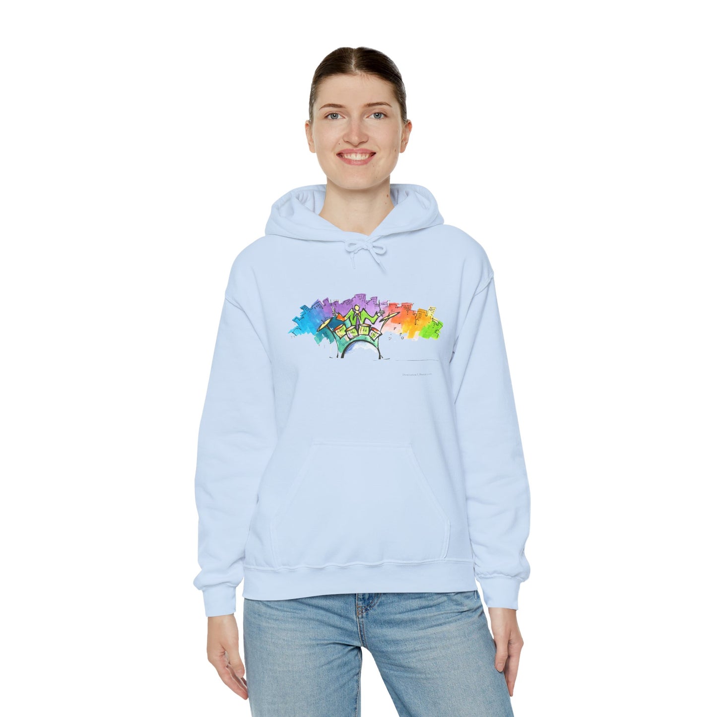 "Urban Pulse" Quincy Conwell From the Abstract Jazz Series  Hooded Sweatshirt