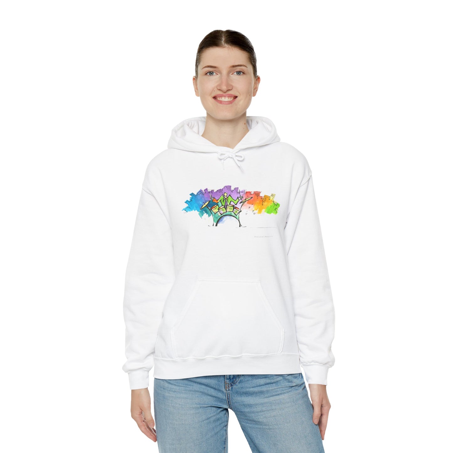 "Urban Pulse" Quincy Conwell From the Abstract Jazz Series  Hooded Sweatshirt