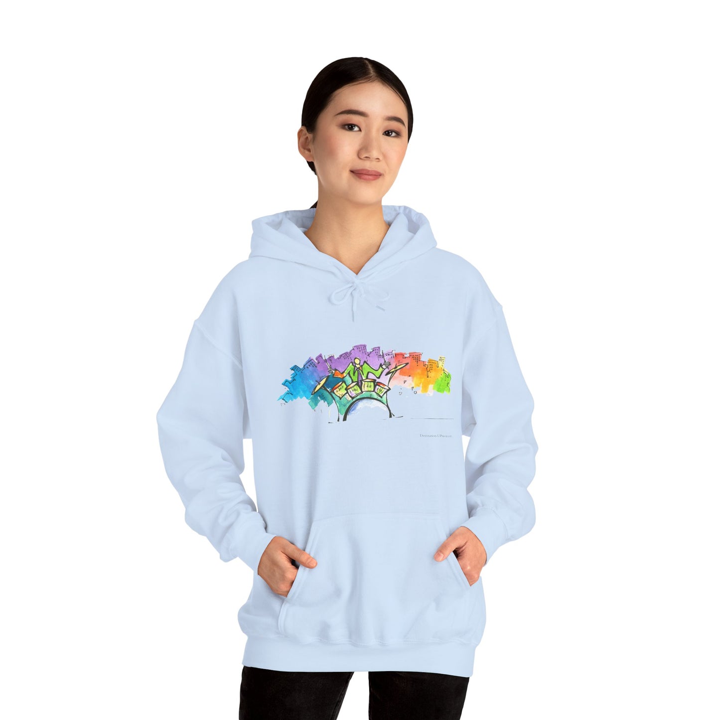 "Urban Pulse" Quincy Conwell From the Abstract Jazz Series  Hooded Sweatshirt