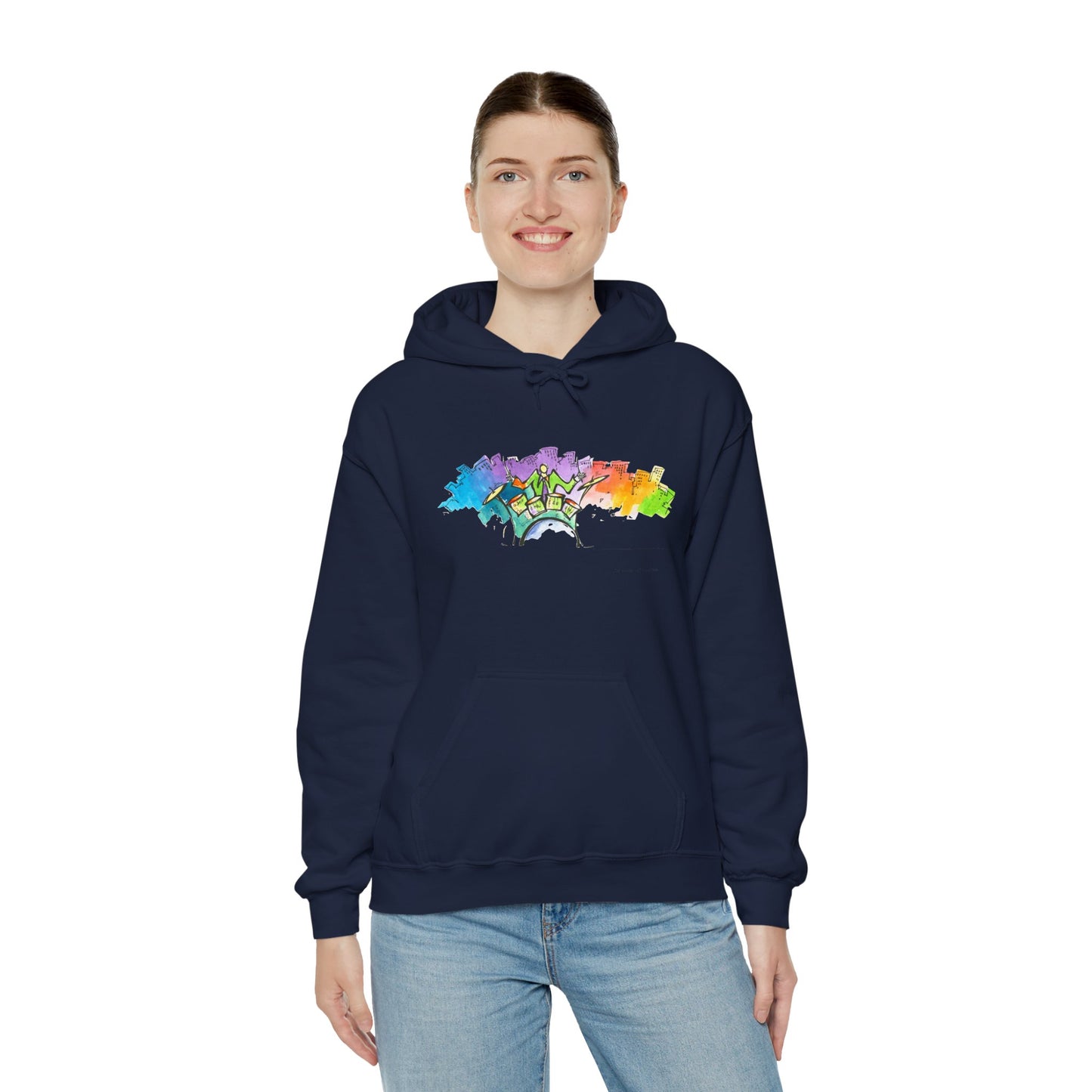 "Urban Pulse" Quincy Conwell From the Abstract Jazz Series  Hooded Sweatshirt