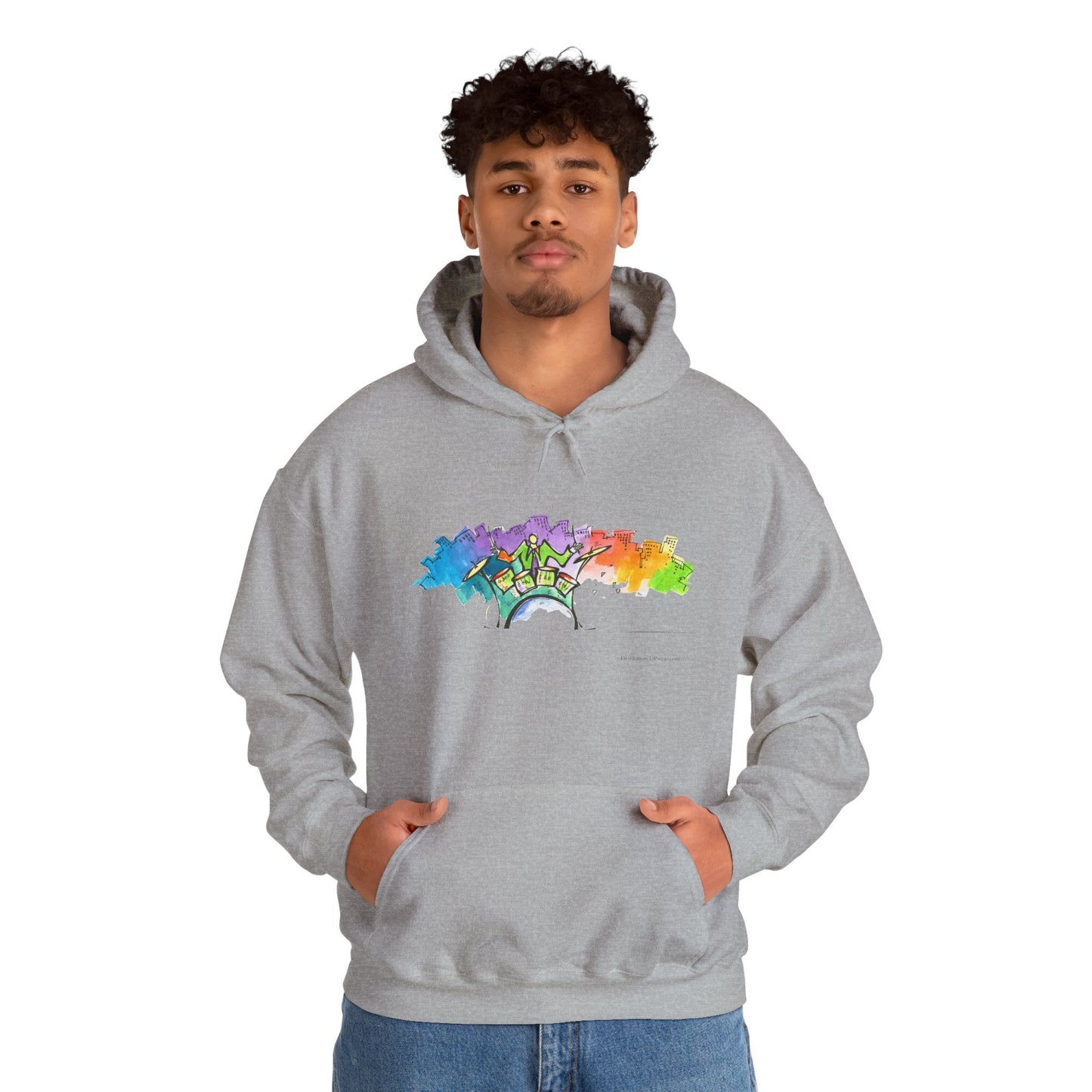 "Urban Pulse" Quincy Conwell From the Abstract Jazz Series  Hooded Sweatshirt