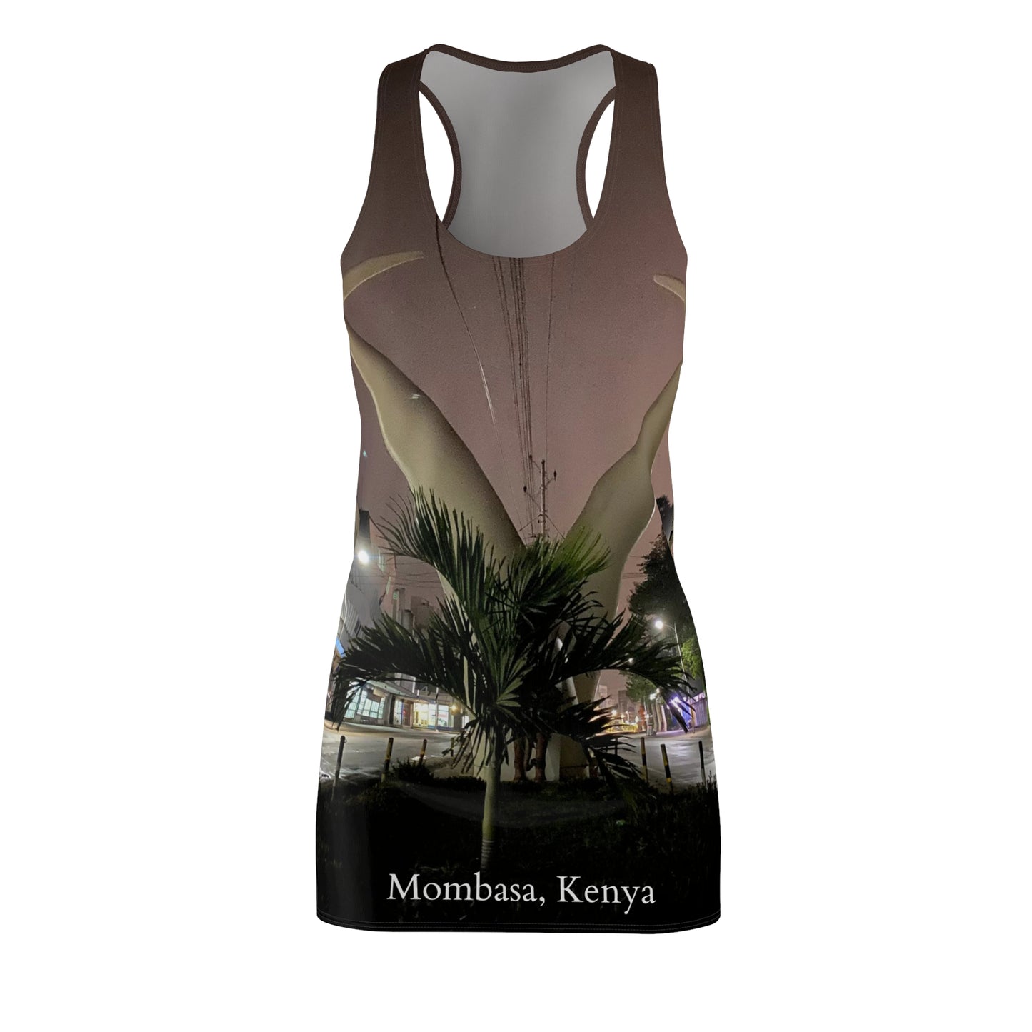 Mombasa, Kenya Women's Cut & Sew Racerback Dress (AOP)