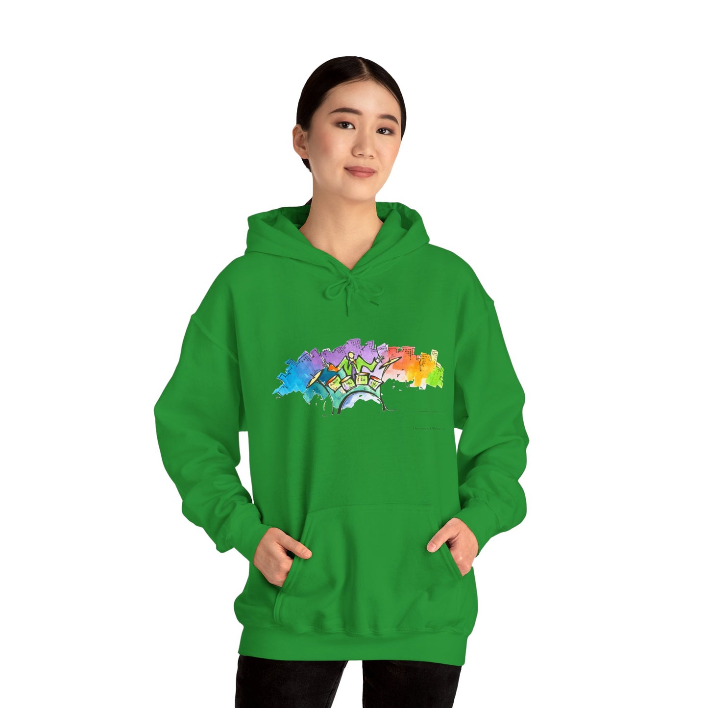"Urban Pulse" Quincy Conwell From the Abstract Jazz Series  Hooded Sweatshirt