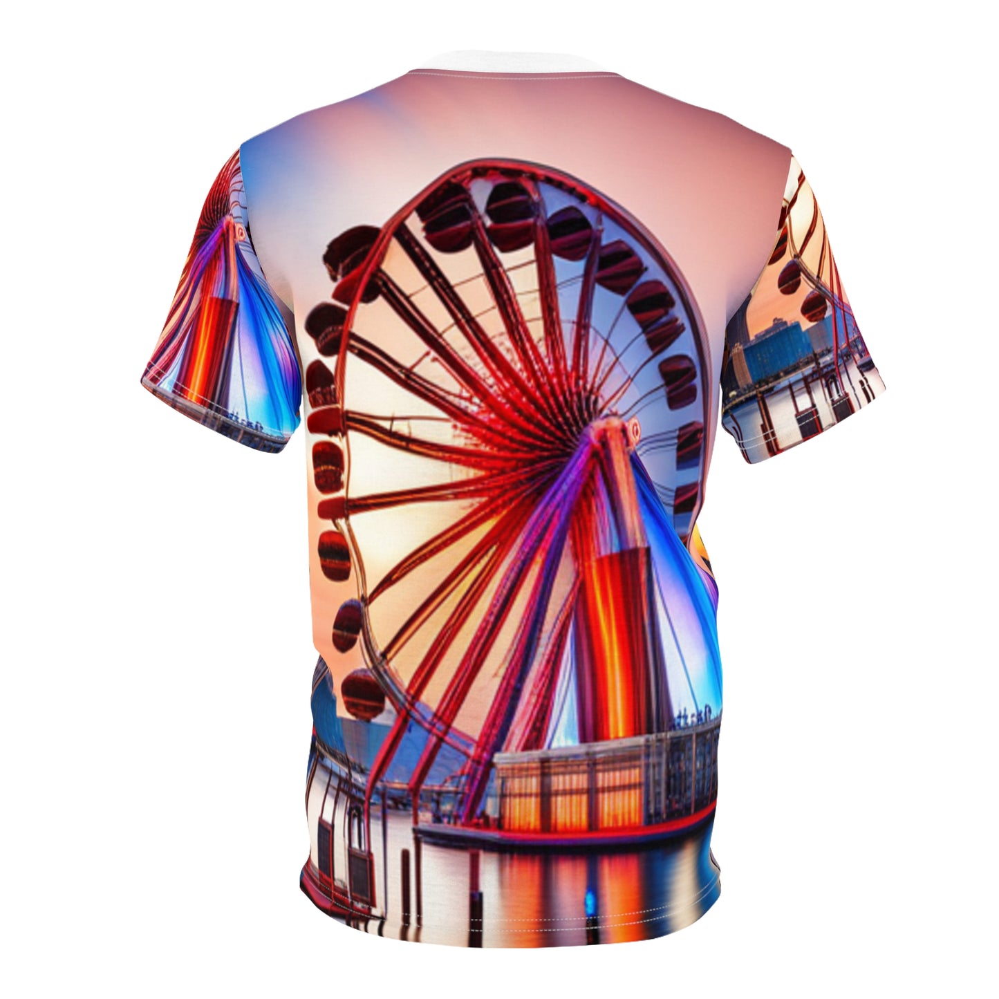 AI Navy Pier, Chicago, IL Unisex Cut & Sew Tee (AOP)