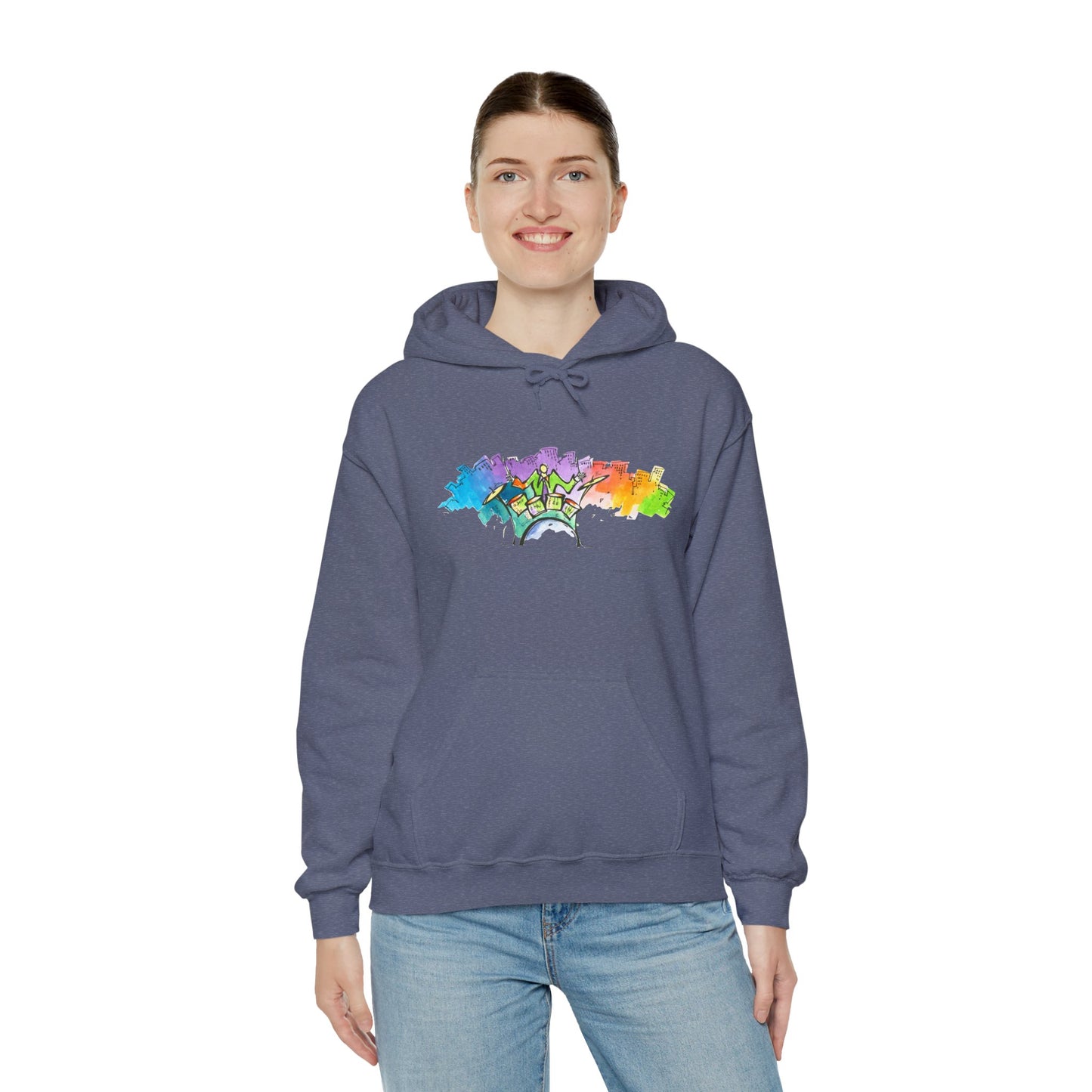 "Urban Pulse" Quincy Conwell From the Abstract Jazz Series  Hooded Sweatshirt