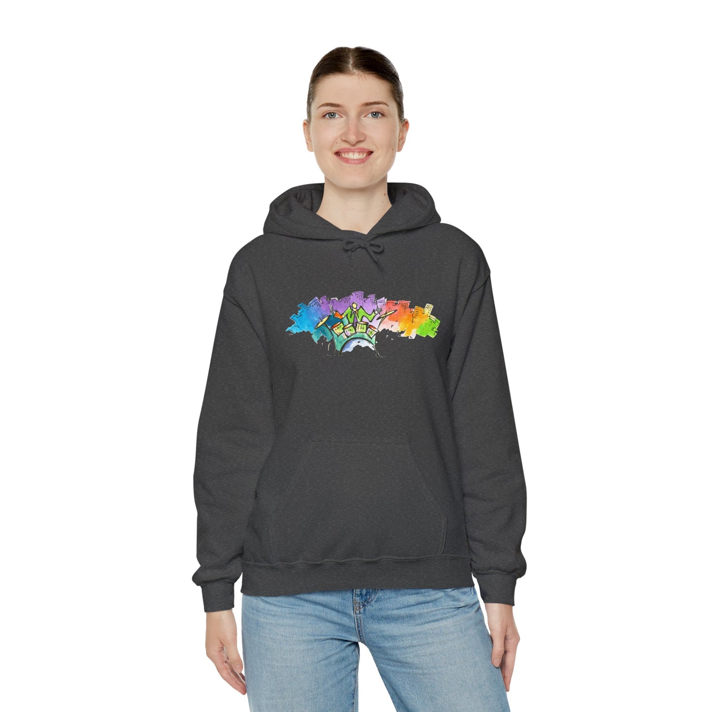 "Urban Pulse" Quincy Conwell From the Abstract Jazz Series  Hooded Sweatshirt