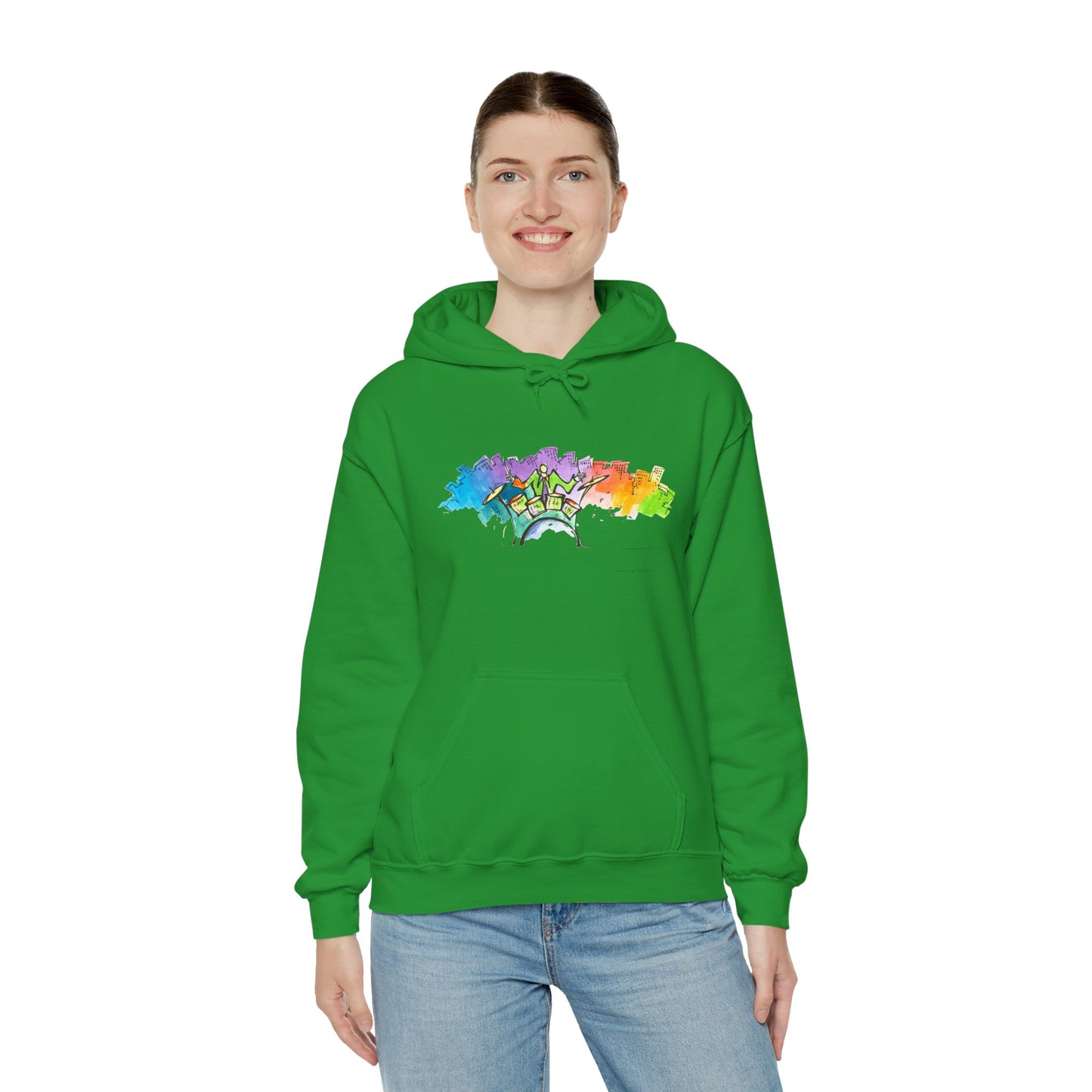 "Urban Pulse" Quincy Conwell From the Abstract Jazz Series  Hooded Sweatshirt