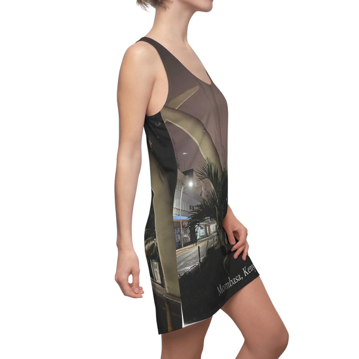 Mombasa, Kenya Women's Cut & Sew Racerback Dress (AOP)