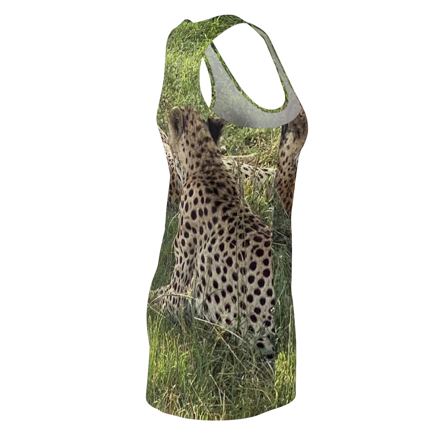 Masai Mara Cheetah's Kenya Women's Cut & Sew Racerback Dress (AOP)