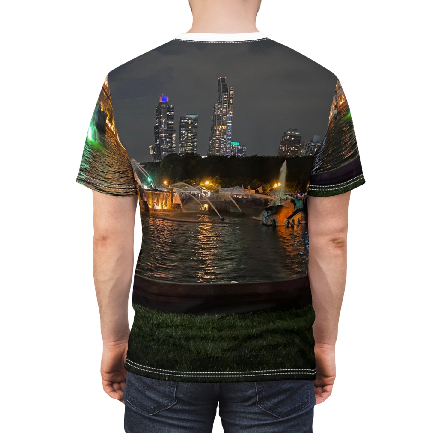 Chicago, Illinois USA Unisex Cut & Sew Tee (AOP)