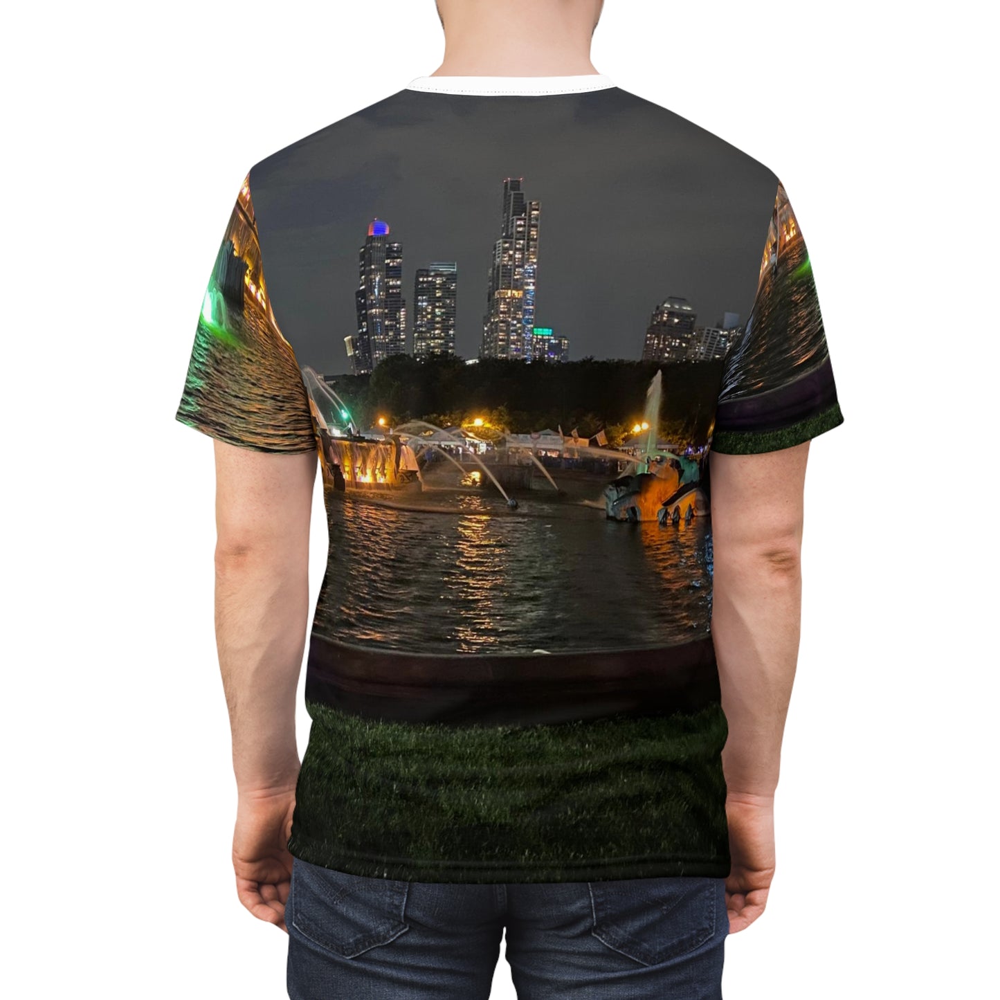 Chicago, Illinois USA Unisex Cut & Sew Tee (AOP)