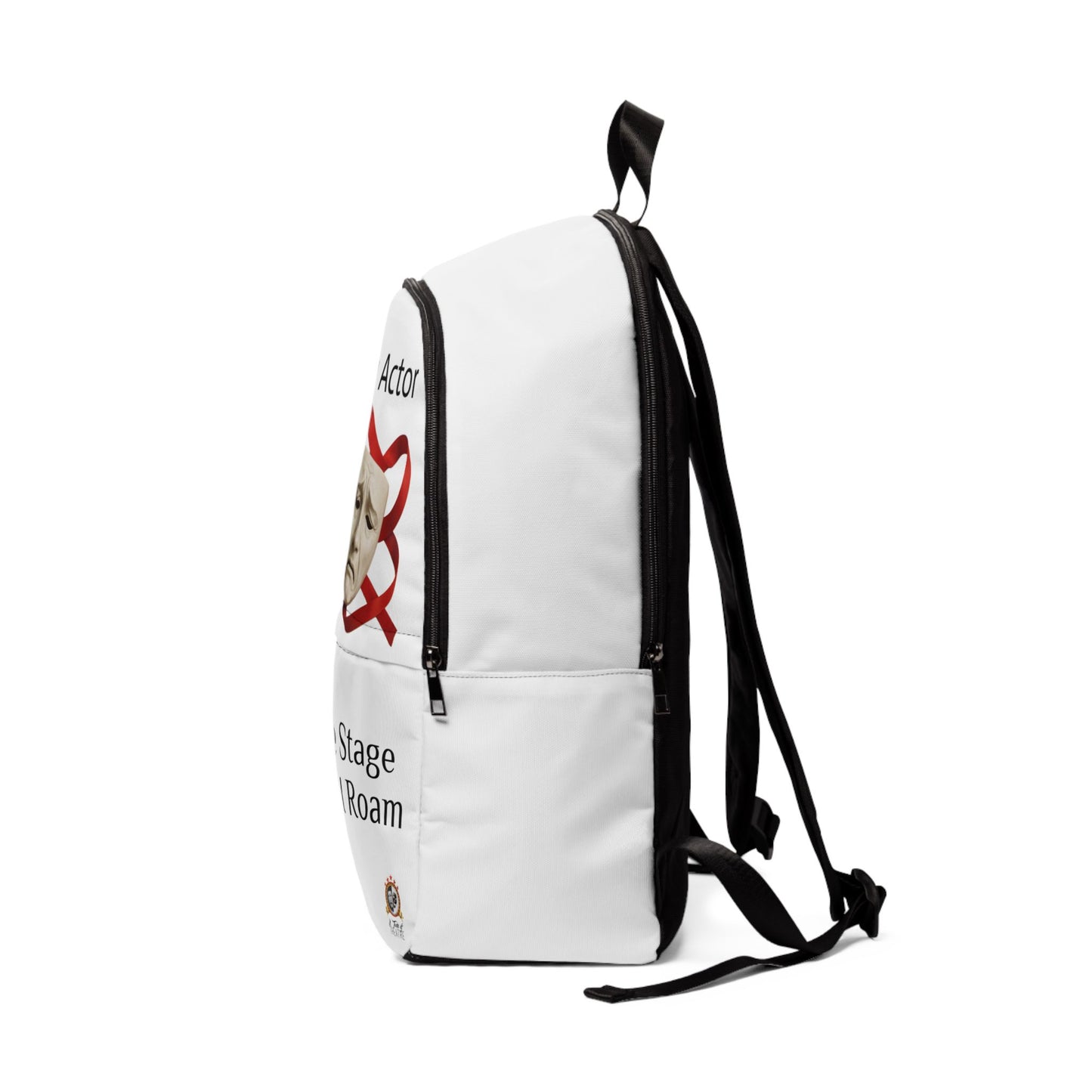 Traveling Actor Fabric Backpack - Perfect Gift for Theater Lovers, Drama Students, Actors; Ideal for School, Travel, and Everyday Use