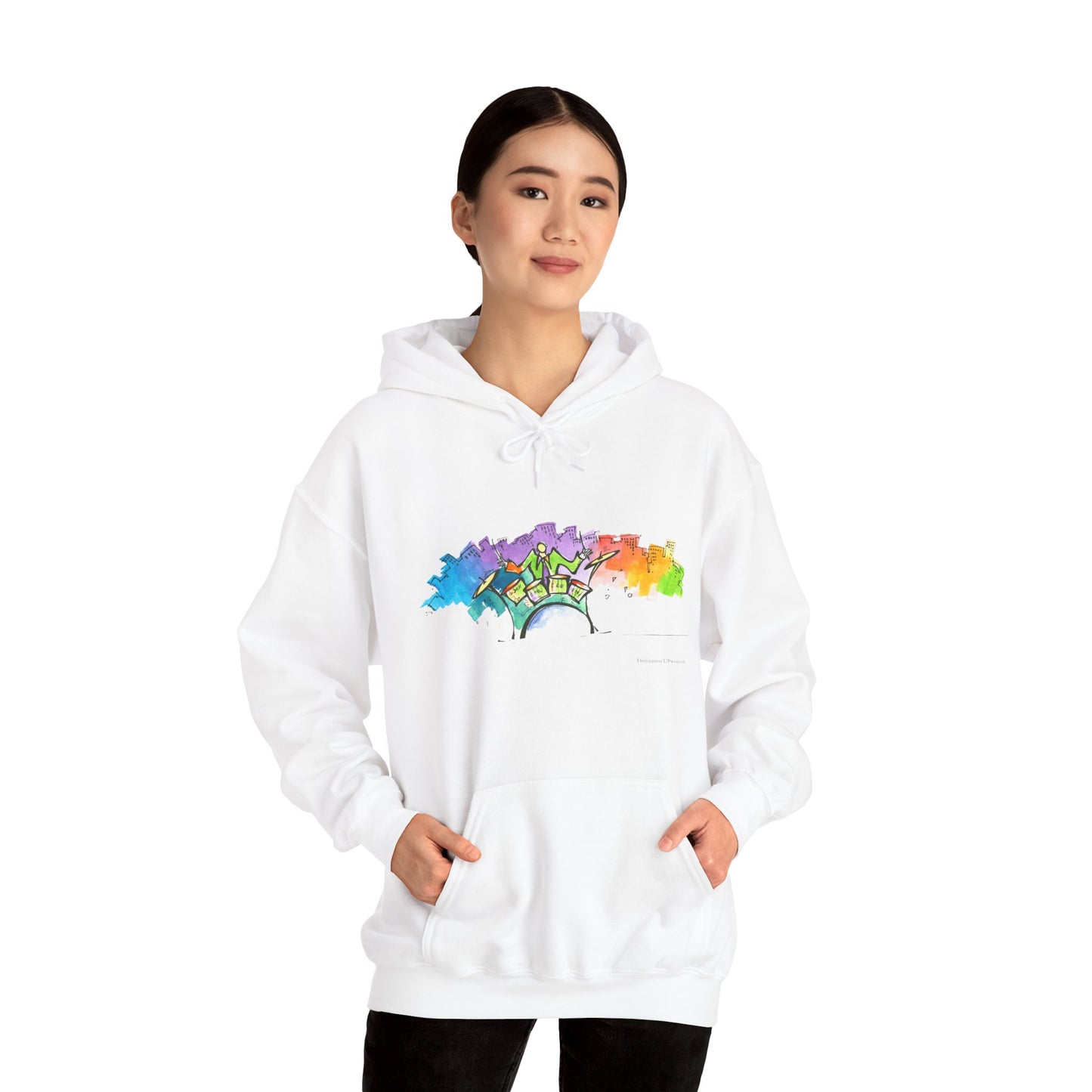 "Urban Pulse" Quincy Conwell From the Abstract Jazz Series  Hooded Sweatshirt