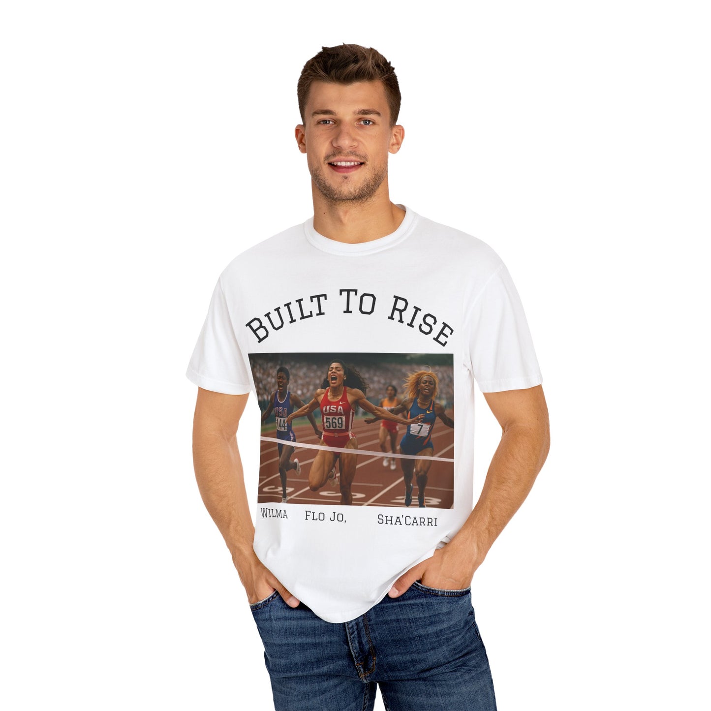 Inspiration T-Shirt for Empowerment, Built to Rise Tee, Unisex Sports Shirt, Motivational Athletic Wear, Gift for Athletes, Women's [...]