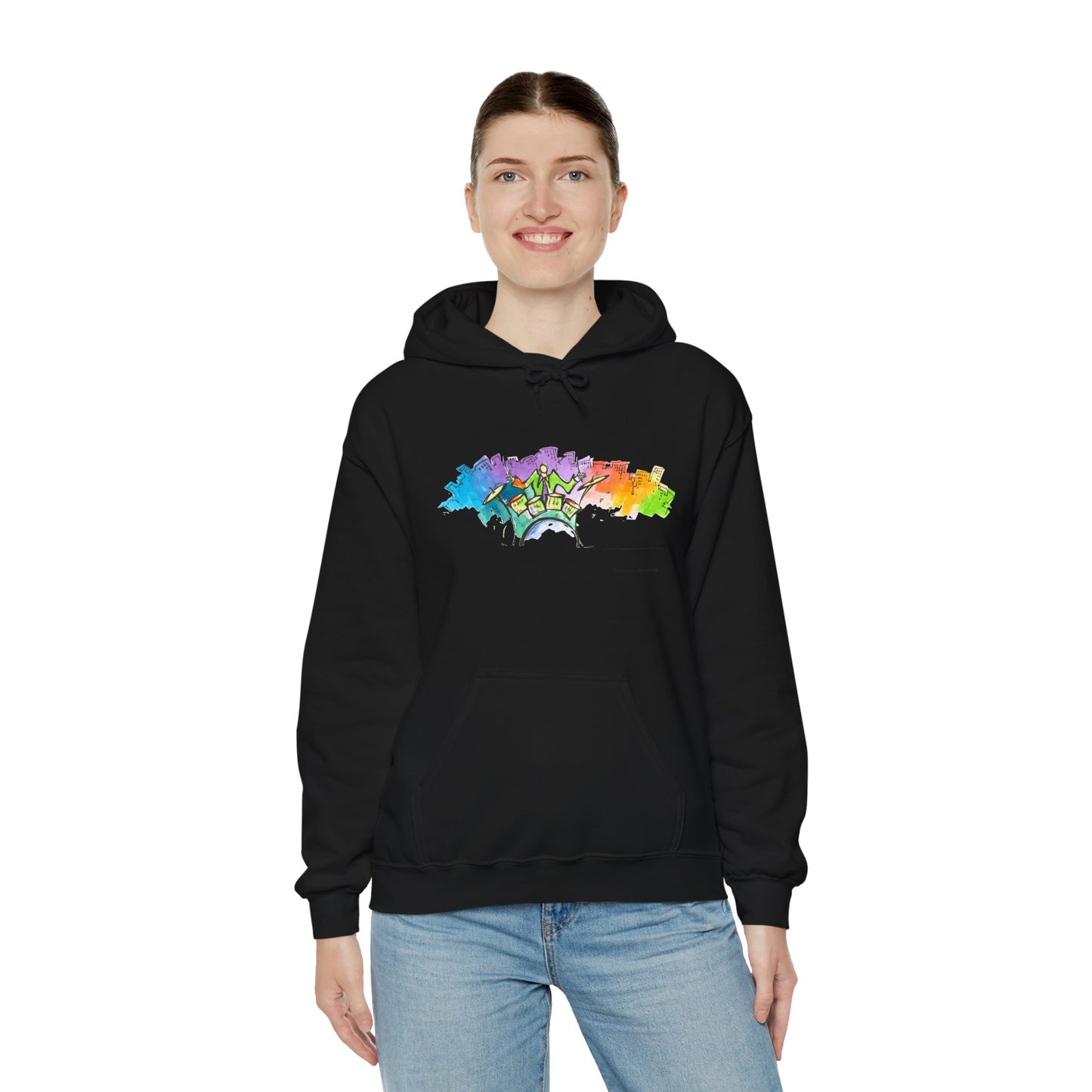 "Urban Pulse" Quincy Conwell From the Abstract Jazz Series  Hooded Sweatshirt