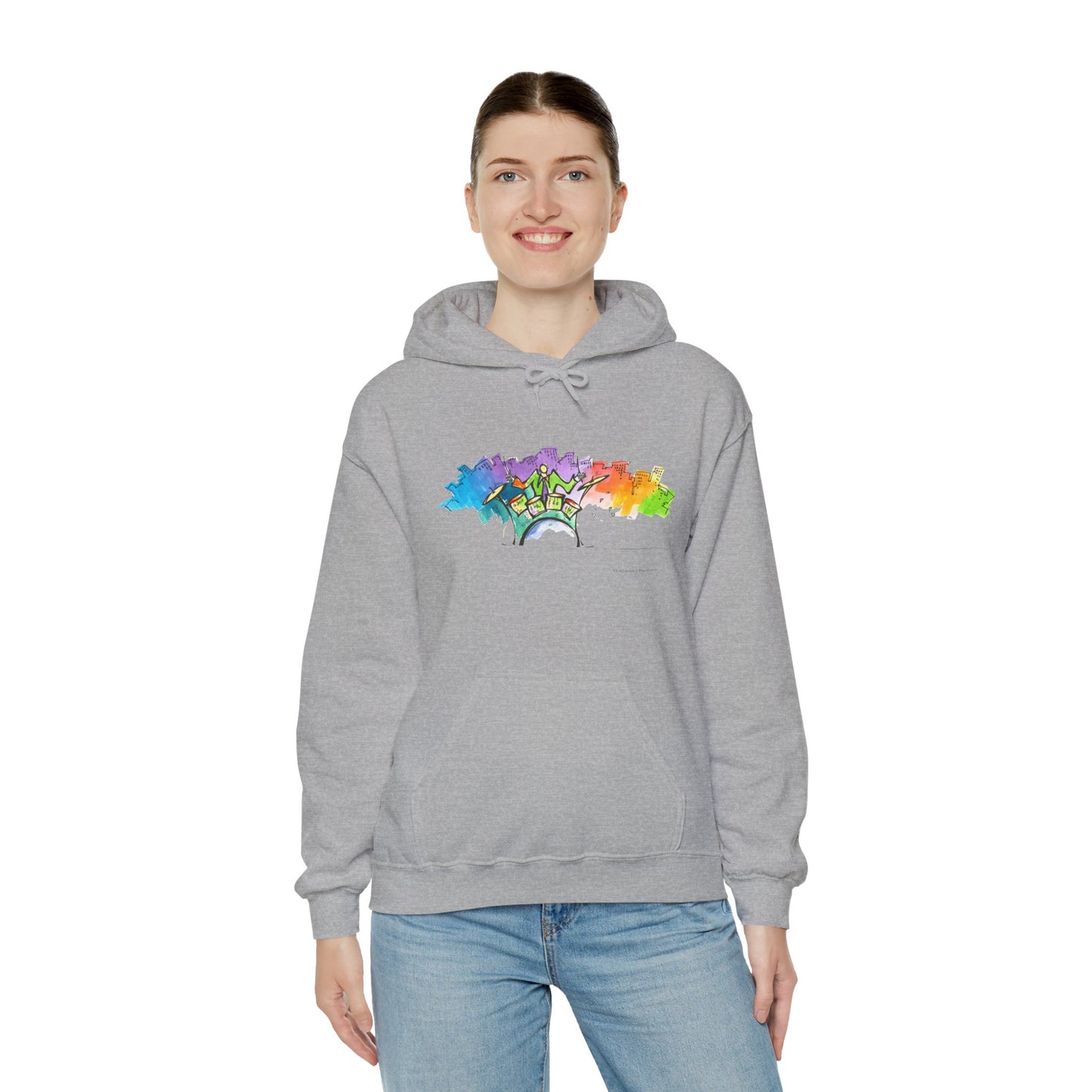 "Urban Pulse" Quincy Conwell From the Abstract Jazz Series  Hooded Sweatshirt
