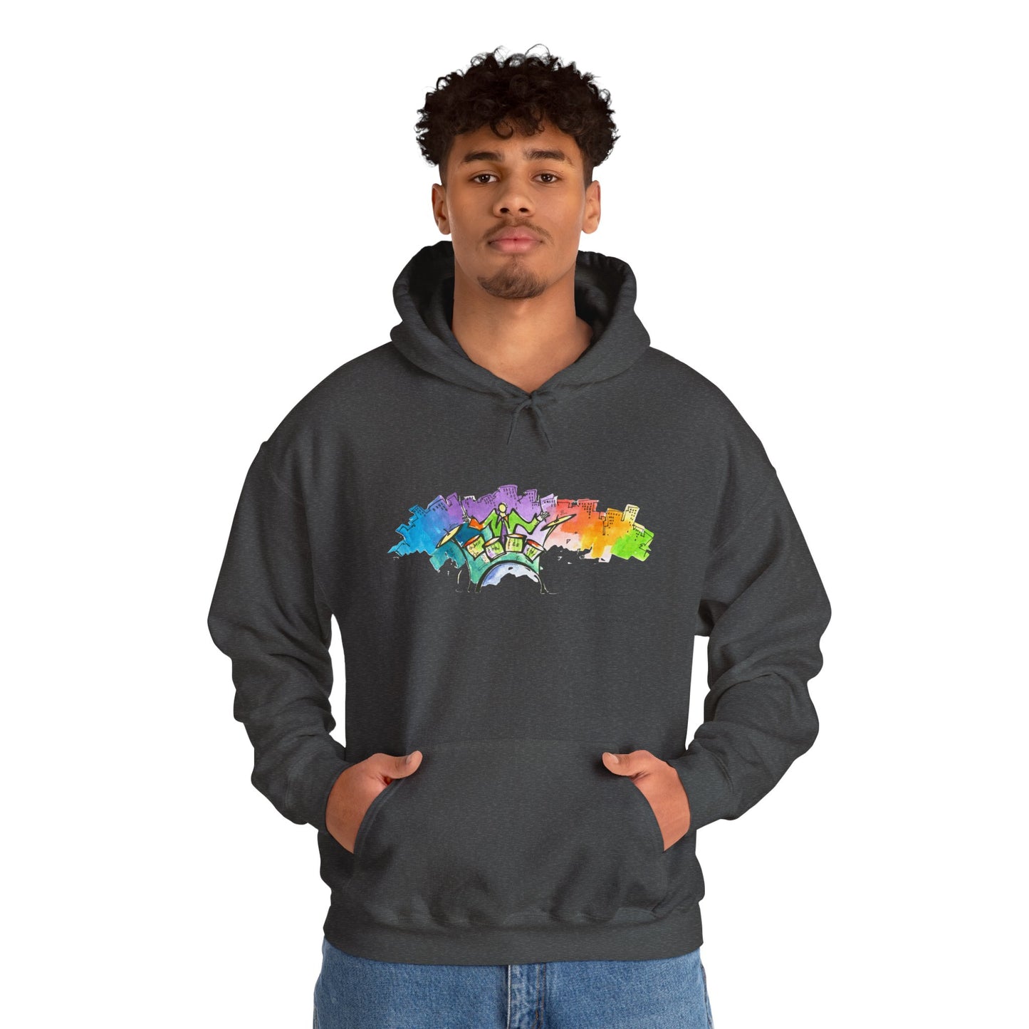 "Urban Pulse" Quincy Conwell From the Abstract Jazz Series  Hooded Sweatshirt