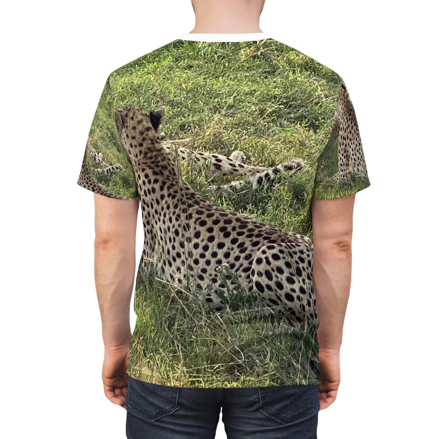 Masai Mara Cheetah's, Kenya  Unisex Cut & Sew Tee (AOP)