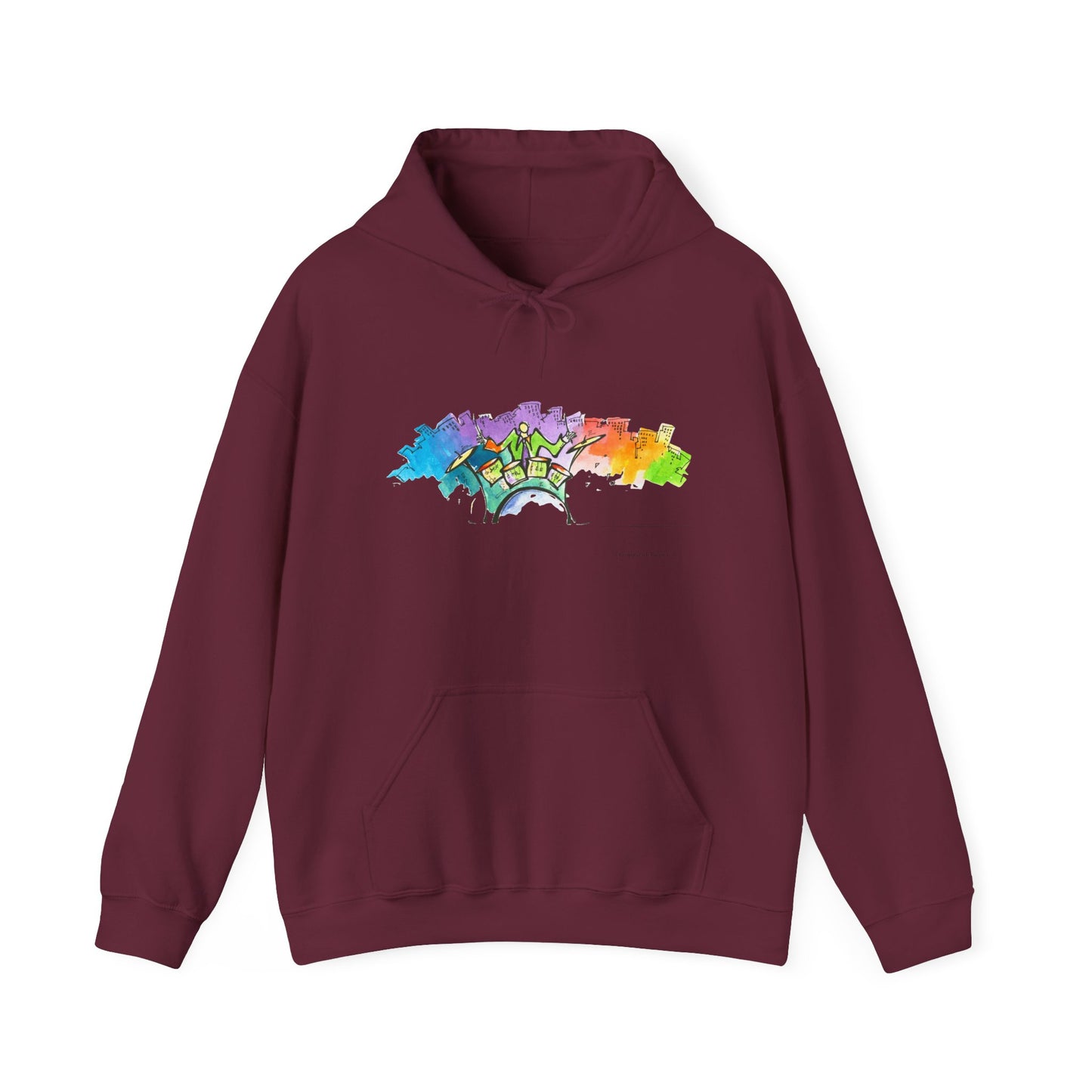 "Urban Pulse" Quincy Conwell From the Abstract Jazz Series  Hooded Sweatshirt