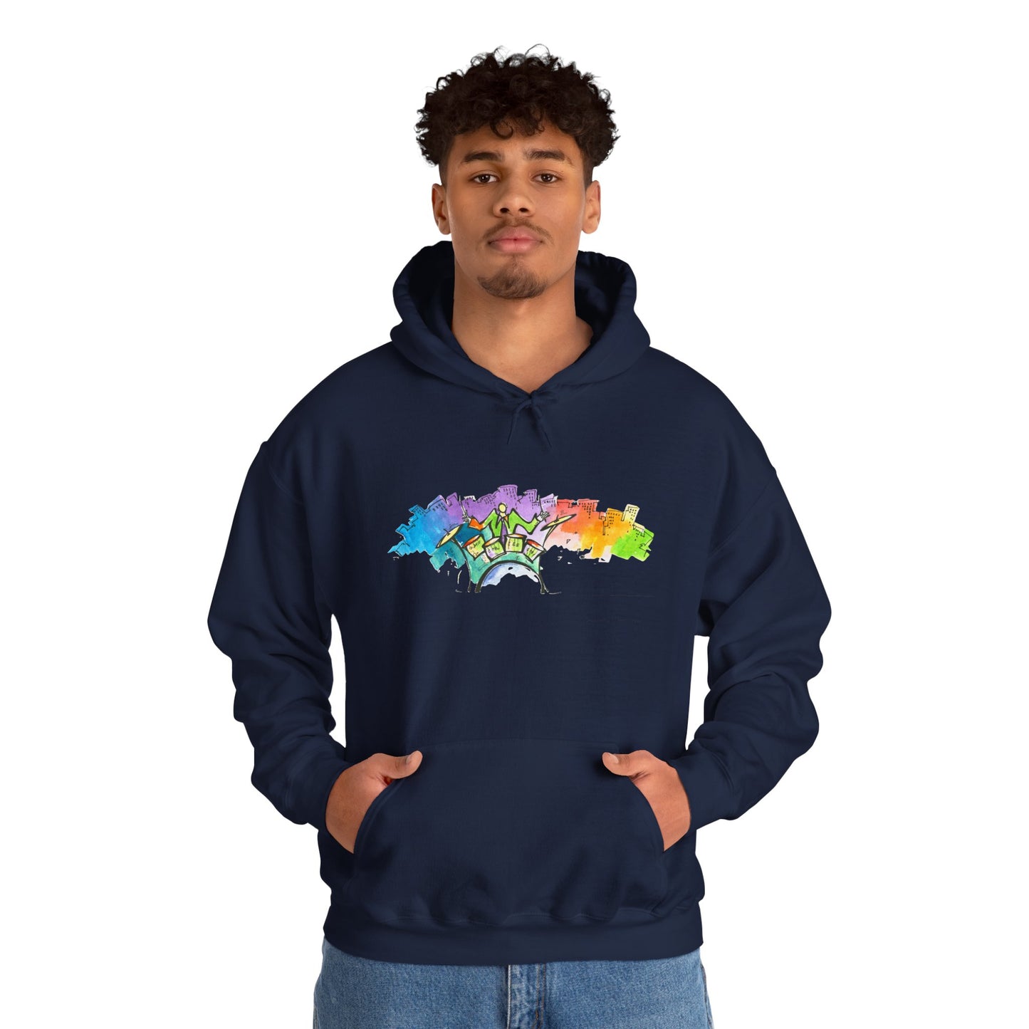 "Urban Pulse" Quincy Conwell From the Abstract Jazz Series  Hooded Sweatshirt