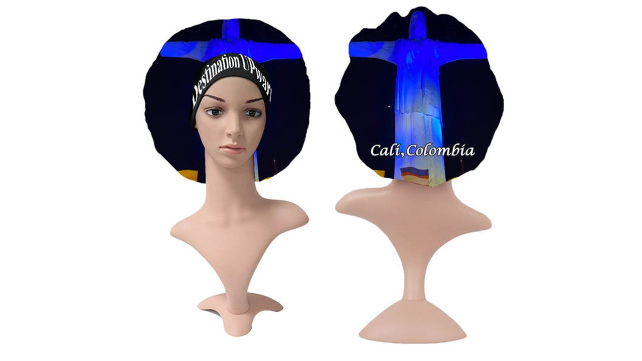 Cali, Colombia Bonnet Satin Reversible Hair Bonnet