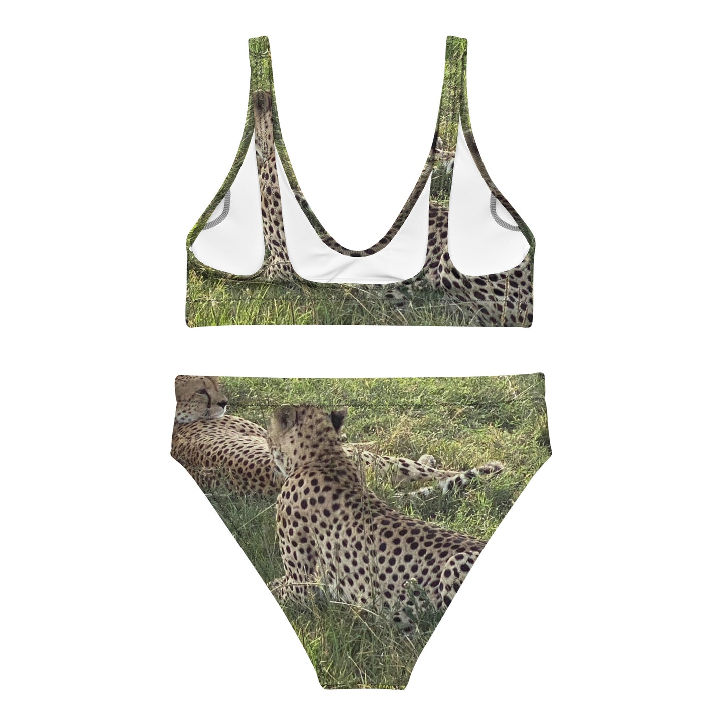 Masai Mara Cheetah's, Kenya Recycled high-waisted bikini